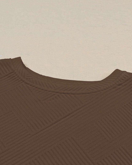 Sophisticated Textured Dark Brown Lounge Set for Effortless Elegance