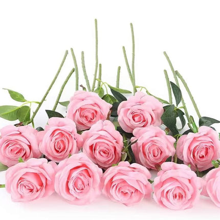 Peekaboo Studio Artificial White Raw Silk Rose - Realistic & Durable