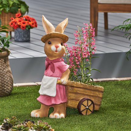 Room & Decor Mgo Rabbit Planter - Pink, Durable Magnesium Oxide