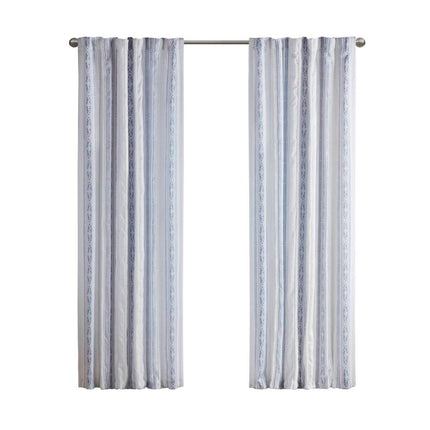 Room and Decor Poly Printed Curtain Panel, Tufted Stripe, 50x95