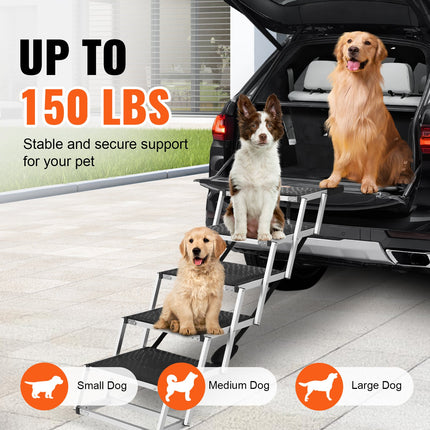 Peekaboo Studio 5-Step Aluminum Dog Stair for Cars, Folds & Supports 1