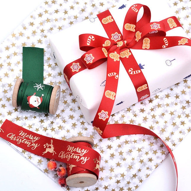Peekaboo Studio Polyester Christmas Scene Decoration Ribbon - Durable