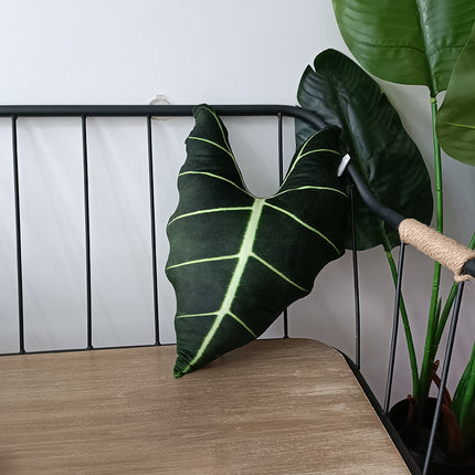 Peekaboo Studio Tropical Plant Leaves Pillow - Soft Fabric & Vibrant D