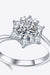 Elegant 1 Carat Moissanite Zircon Ring in Sterling Silver with Platinum Finish