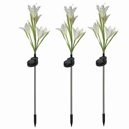 LED Solar Garden Lanterns — Pastoral Flower Design