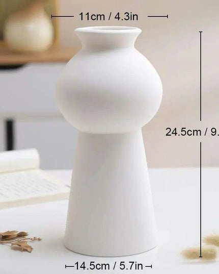 Sleek White Twisted Tube Ceramic Vase for Contemporary Decor