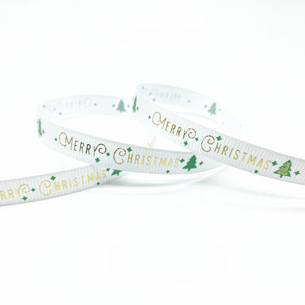 Peekaboo Studio Size 5 10mm Printed Grosgrain Christmas Ribbon - Durab