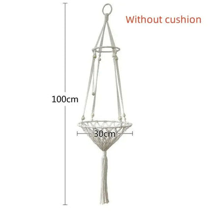 Spacious Macrame Pet Hammock - Stylish Hanging Swing Bed for Cats and Dogs, Cozy Home Accessory, Perfect Gift for Furry Friends