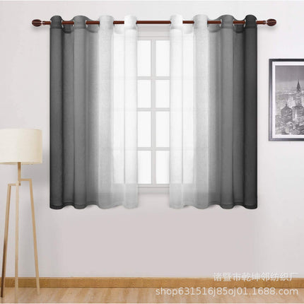 Gradient Sheer & Blackout Curtain Set of 2 Panels
