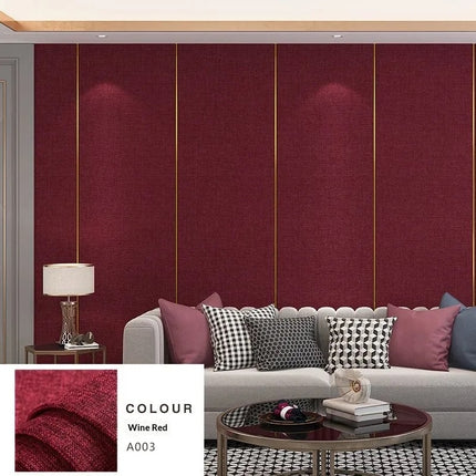 Peekaboo Studio Thickened Linen Texture Self-Adhesive Wallpaper