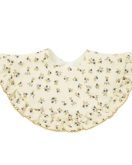Adorable Floral Lace Baby Bib - Soft Cotton Burp Cloth