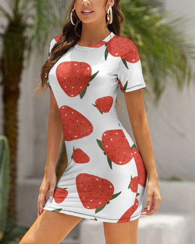 Chic Ivory Short Sleeve Wrap Dress for Women - Ideal for Any Event