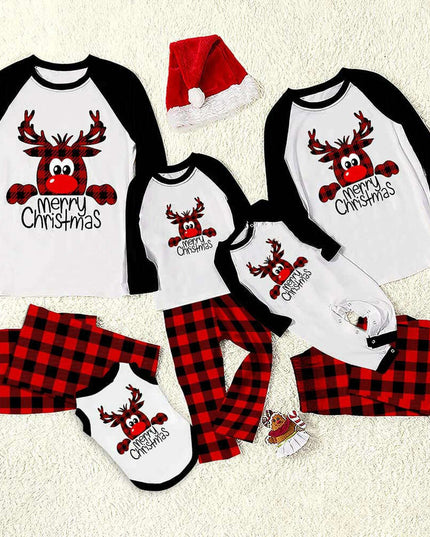 Family Christmas Pajamas Matching Sets Christmas Sleepwear Parent-Child Pjs Outfit For Christmas Holiday Xmas Party