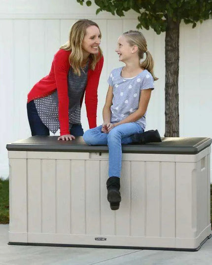 116 Gallon Stylish Desert Sand Outdoor Storage Container - Durable and Weather-Resistant