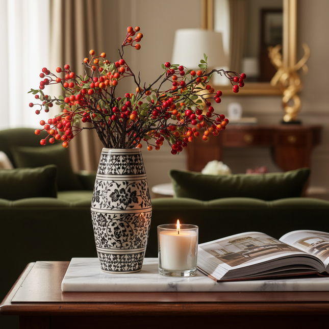 Ceramic Table Vase Set Tall Medium Short Vases Free Combination