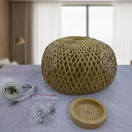 Bamboo Woven Simple Japanese Creative Pastoral Chandelier