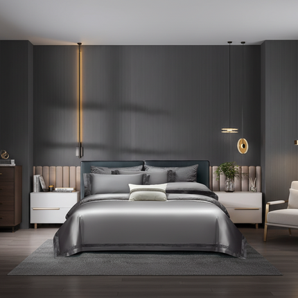Long-staple Cotton Four-piece Set Hollow Lace Bedding