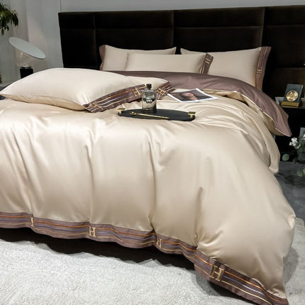 Long Velvet Cotton Four-piece Quilt Cover Bedding