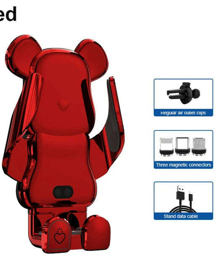 Innovative 15W Wireless Fast Charging Car Phone Mount - Mobile Device Holder for Auto Accessories