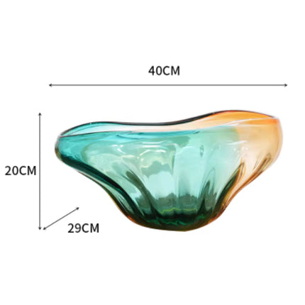 Peekaboo Studio Colorful Glass Fruit Bowl - Stylish Tabletop Organizer