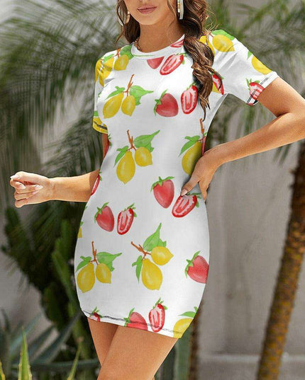 Ivory Short Sleeve Bodycon Dress for Timeless Style