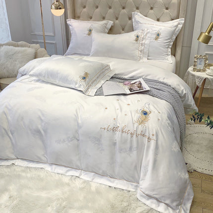 Peekaboo Studio Pure Cotton 4-Piece Quilt Cover Set - Soft & Breathabl