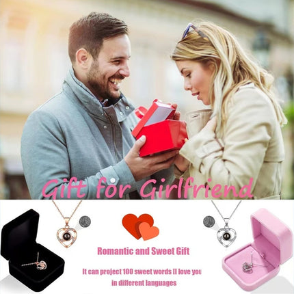 Languages I Love You Necklace Love 520 Projection Pendant Clavicle Cha