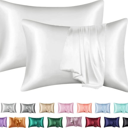 Silk Solid Color Satin Pillowcase Envelope Pillow