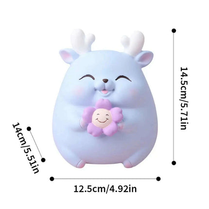Adorable Cartoon Cow Coin Bank - Cute Vinyl Money Box for Kids - Fun Savings Jar