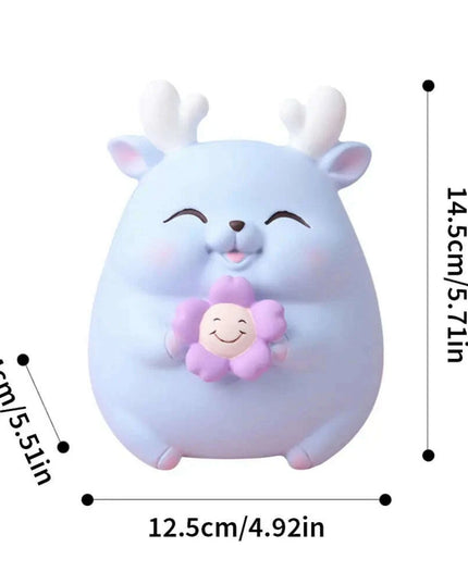 Adorable Cartoon Cow Coin Bank - Cute Vinyl Money Box for Kids - Fun Savings Jar