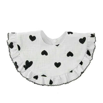 Adorable Floral Lace Baby Bib - Soft Cotton Burp Cloth