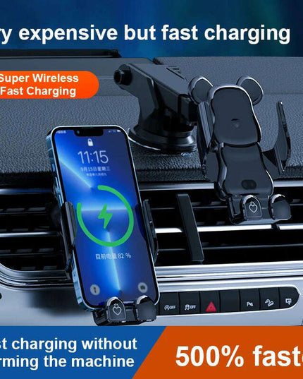 Innovative 15W Wireless Fast Charging Car Phone Mount - Mobile Device Holder for Auto Accessories