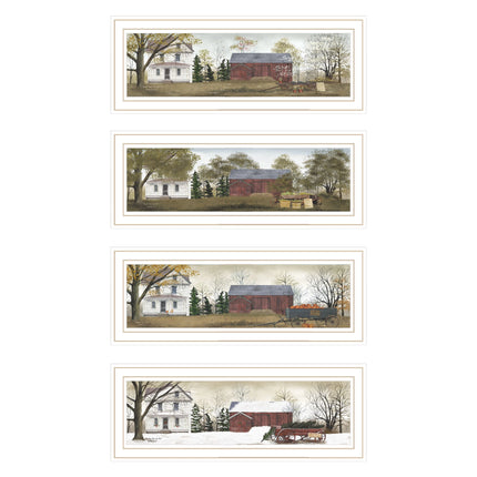 Billy Jacobs 4-Piece Framed Wall Art Set for Home Decor - Multicolor