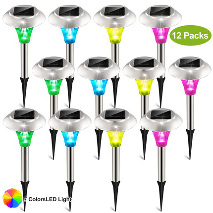 Peekaboo Studio 24-Pcs Solar Garden Lights, IP44 Waterproof, 7 Colors