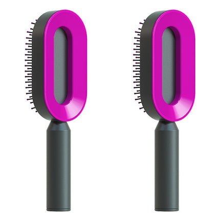Self Cleaning Hair Brush For Women One-key Cleaning Hair Loss Airbag M