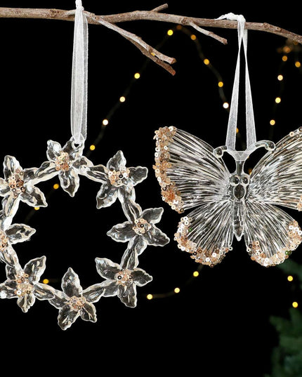 Christmas Decorations Sequined Acrylic Pendant