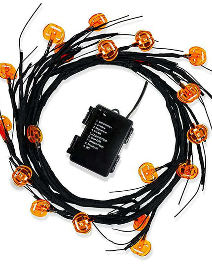 Halloween LED Willow Vine String Light Cool Cartoon Bat Pumpkin Decoration For Indoor Outdoor Party House Decor