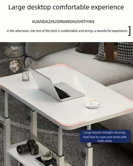 Versatile Height-Adjustable Rolling Workspace Desk with Storage for Home, Office, and Outdoor Use