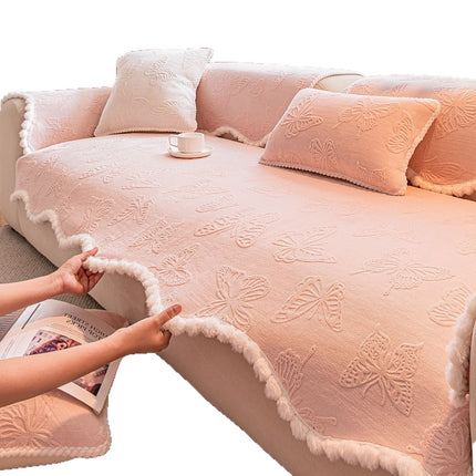 Non-slip Plush Sofa Cushion Cover