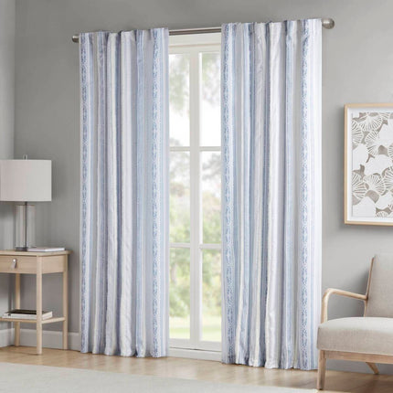 Room and Decor Poly Printed Curtain Panel, Tufted Stripe, 50x95