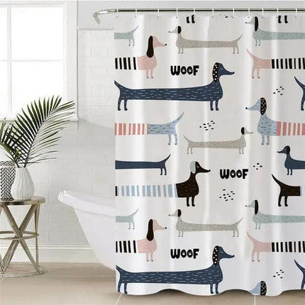 Canine Capers Shower Curtain for Dog Enthusiasts