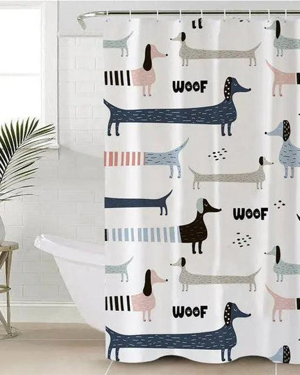 Canine Capers Shower Curtain for Dog Enthusiasts