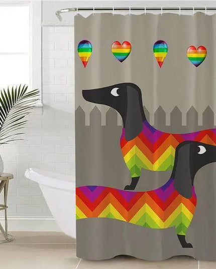 Canine Capers Shower Curtain for Dog Enthusiasts