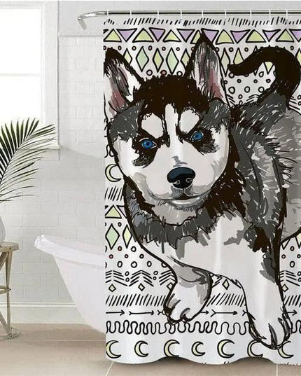 Canine Capers Shower Curtain for Dog Enthusiasts