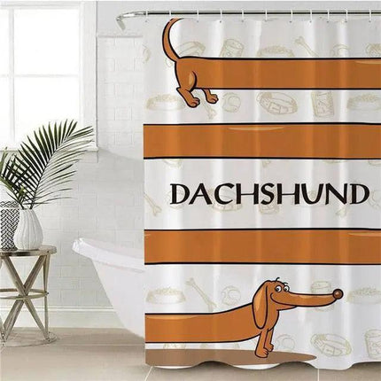 Canine Capers Shower Curtain for Dog Enthusiasts