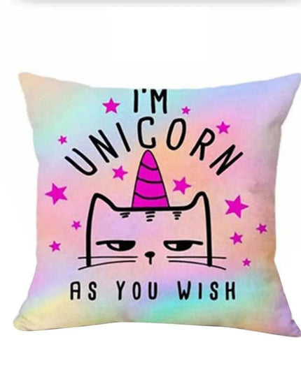 Magical Unicorn Cartoon Pillow Cover - Perfect for Kids' Spaces!