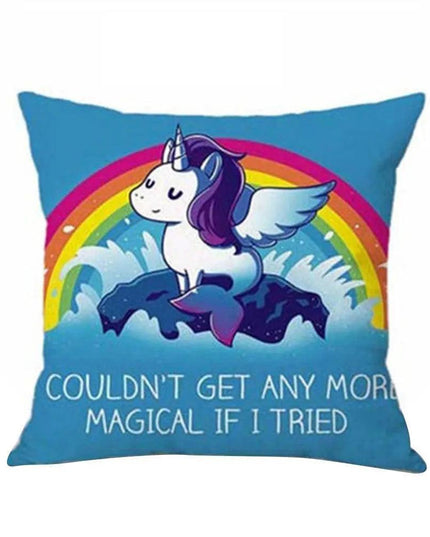 Magical Unicorn Cartoon Pillow Cover - Perfect for Kids' Spaces!