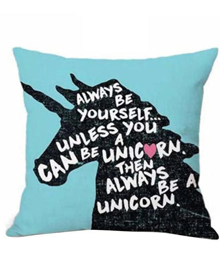 Magical Unicorn Cartoon Pillow Cover - Perfect for Kids' Spaces!