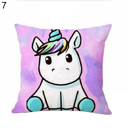 Magical Unicorn Cartoon Pillow Cover - Perfect for Kids' Spaces!