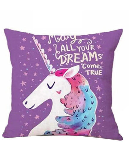 Magical Unicorn Cartoon Pillow Cover - Perfect for Kids' Spaces!